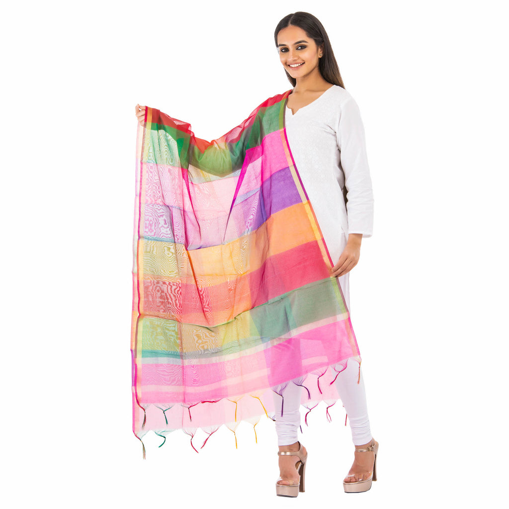 Multicolor Geometric Patterned Dupatta