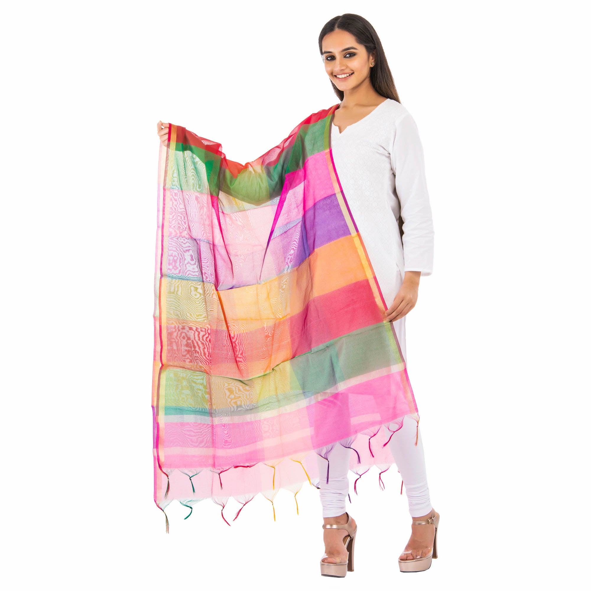 Multicolor Geometric Patterned Dupatta