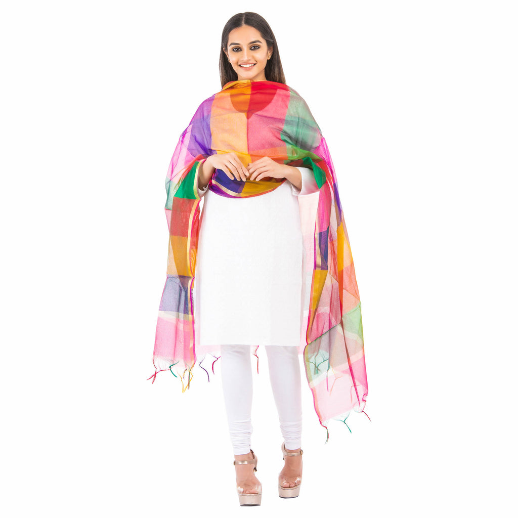 Multicolor Geometric Patterned Dupatta