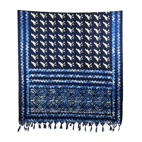 Elegant Art Silk Dupatta with Tassels on Both Ends