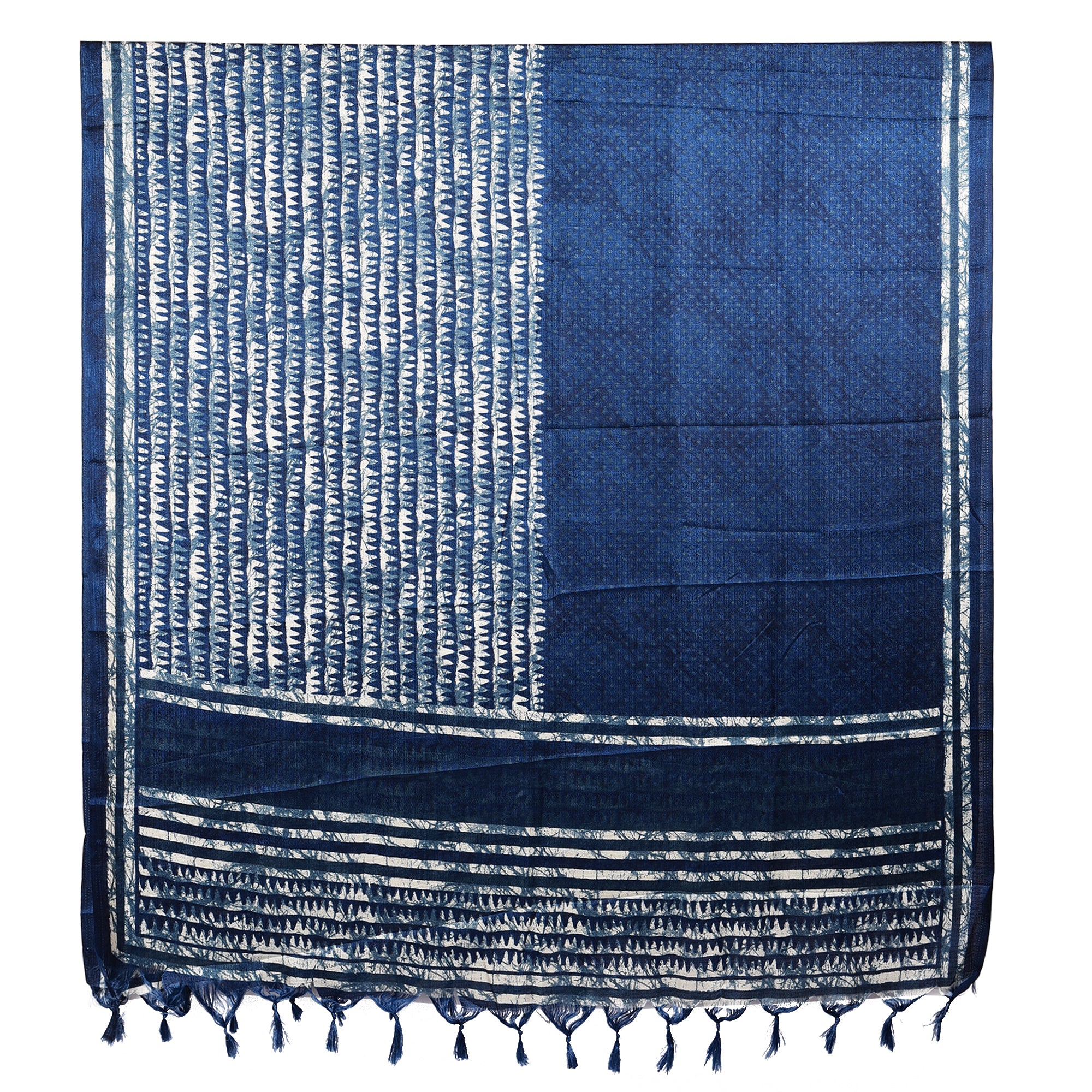 Elegant Art Silk Dupatta with Tassels on Both Ends