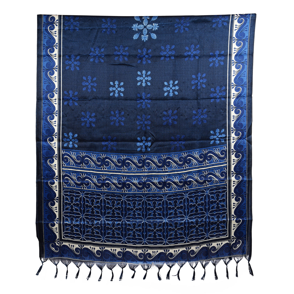 Elegant Art Silk Dupatta with Tassels on Both Ends