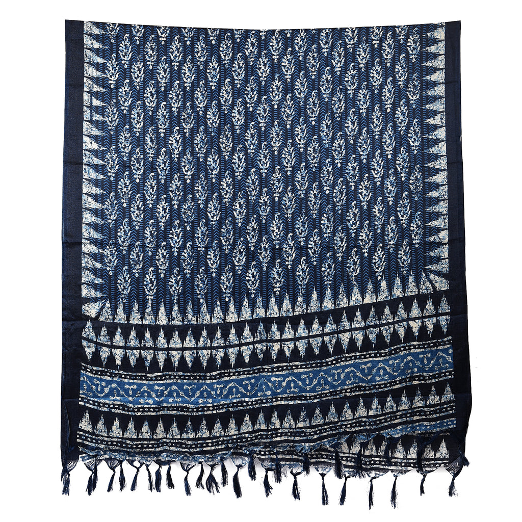 Elegant Art Silk Dupatta with Tassels on Both Ends