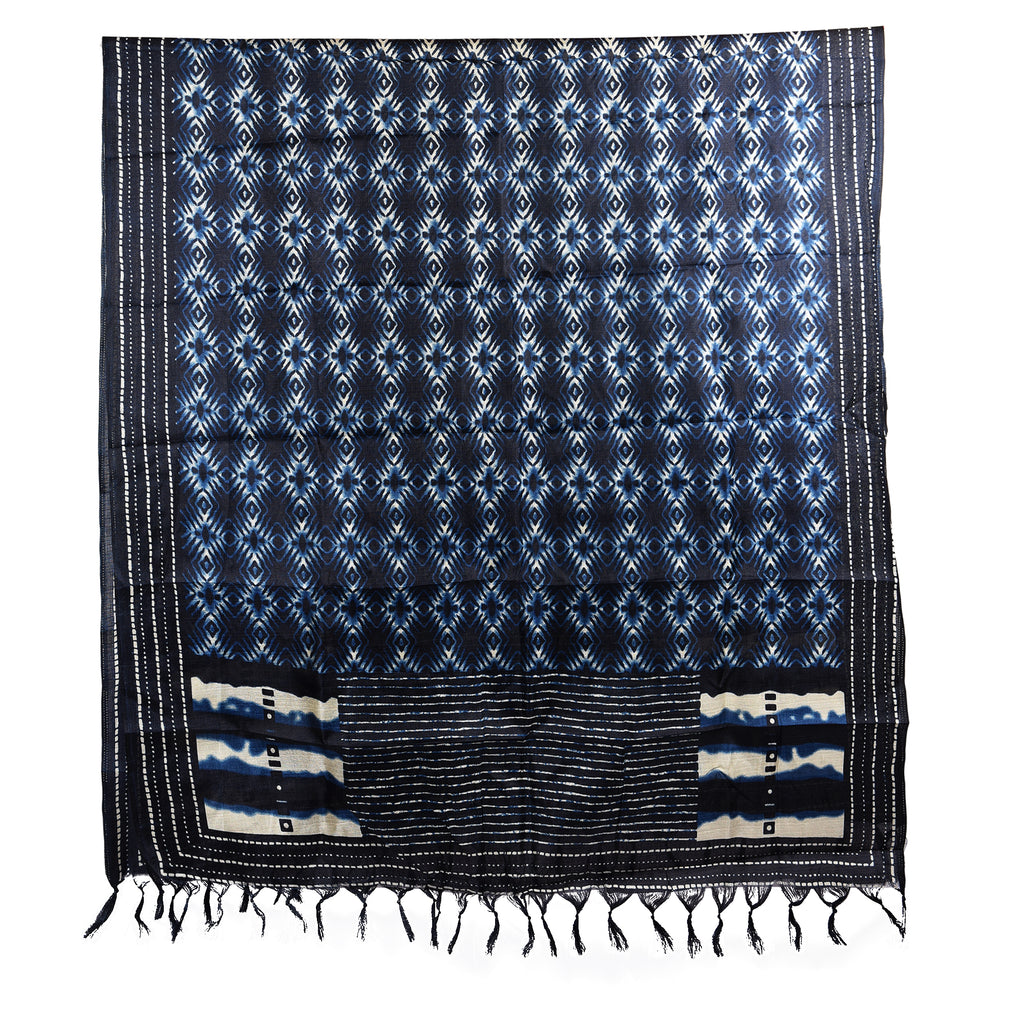 Elegant Art Silk Dupatta with Tassels on Both Ends