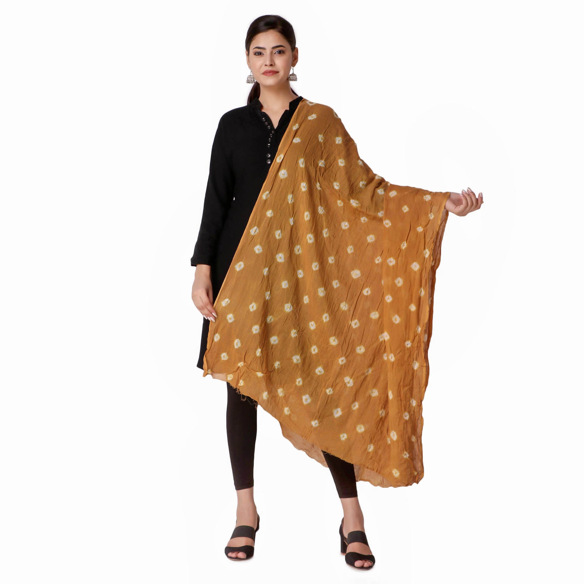 Pure Cotton Bandhani Bandhej Dupatta