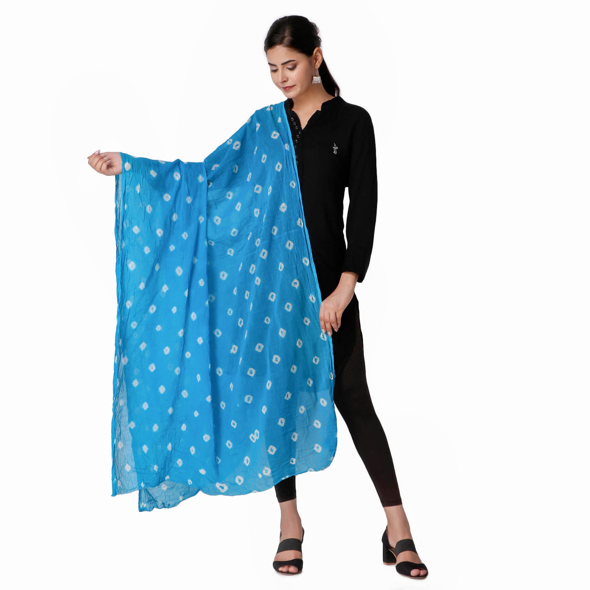 Pure Cotton Bandhani Bandhej Dupatta