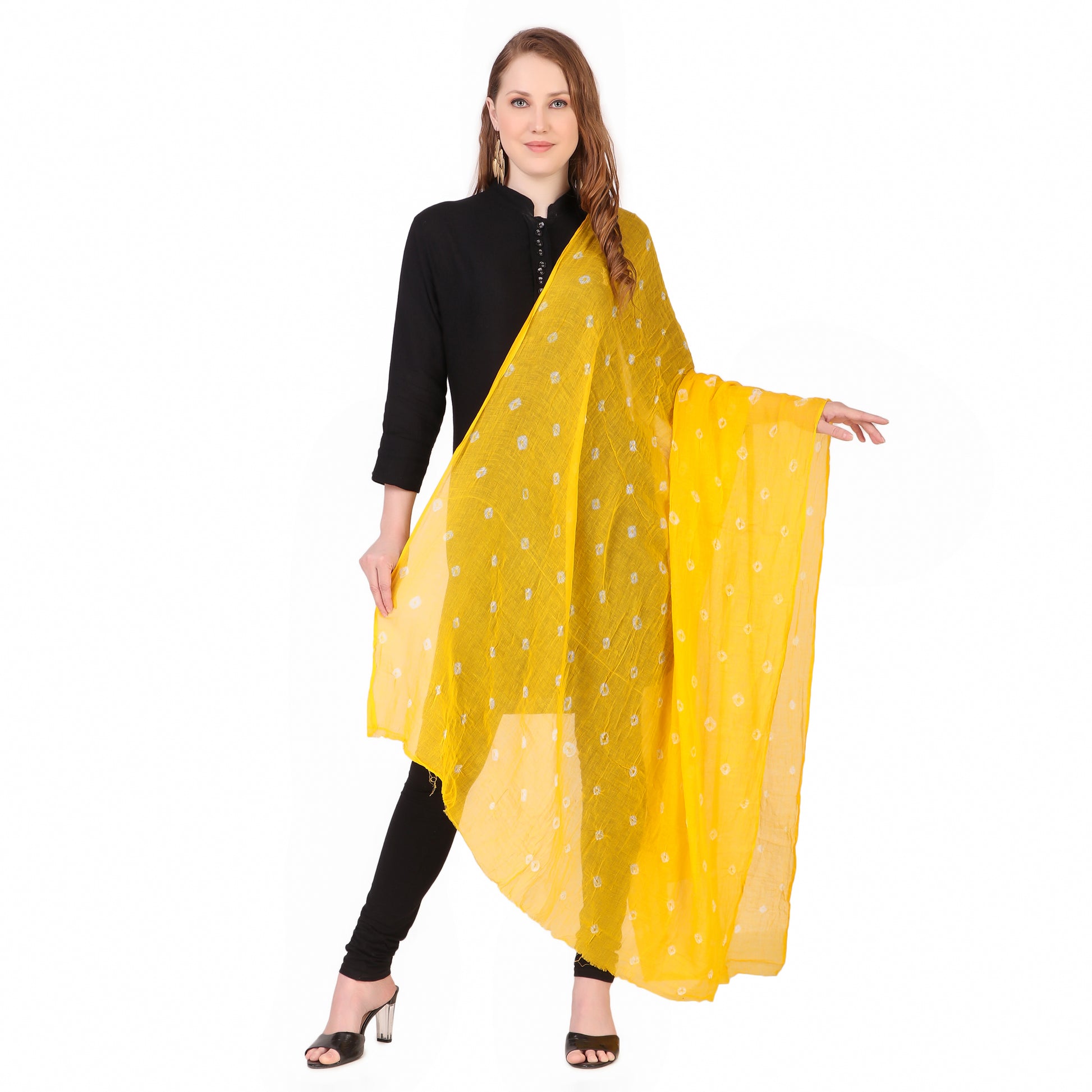 Pure Cotton Bandhani Bandhej Dupatta