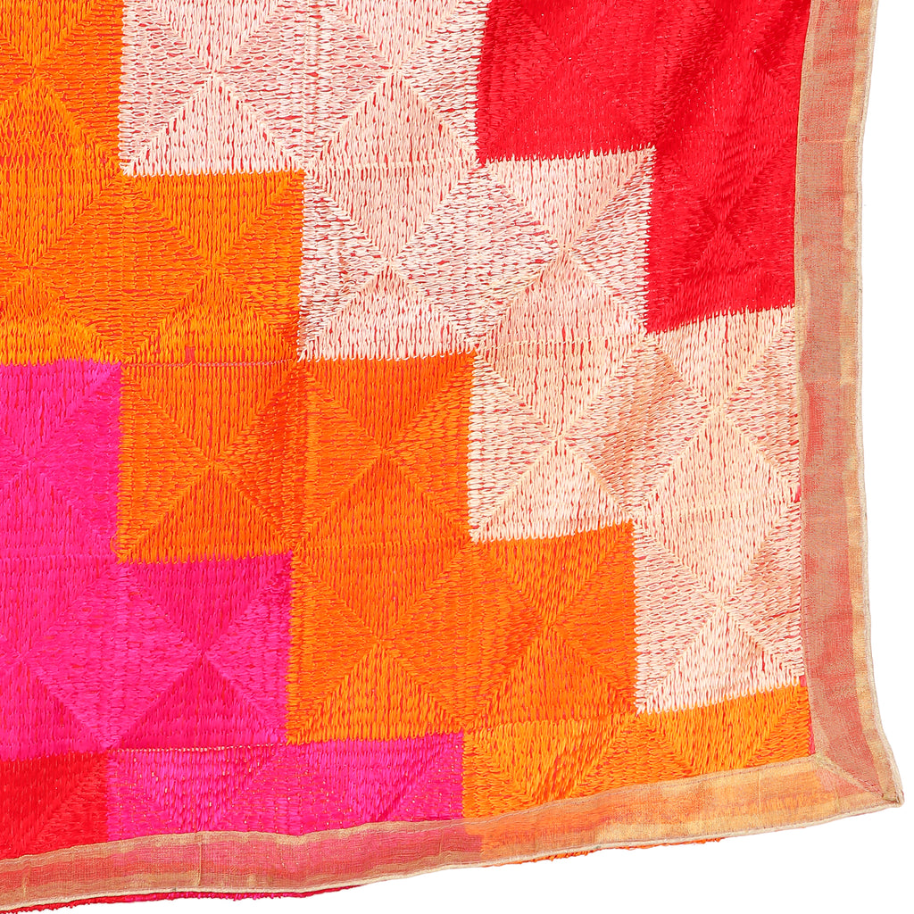 Vibrant Phulkari Chiffon Dupatta