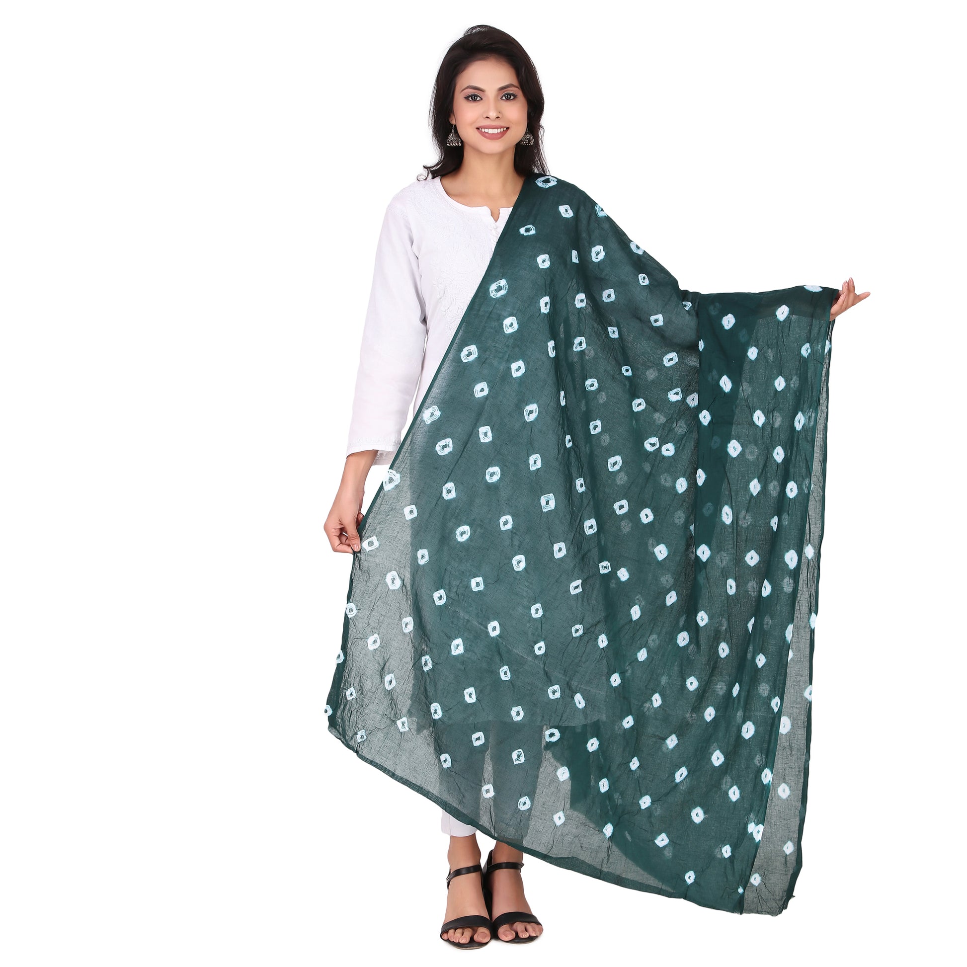 Pure Cotton Bandhani Bandhej Dupatta