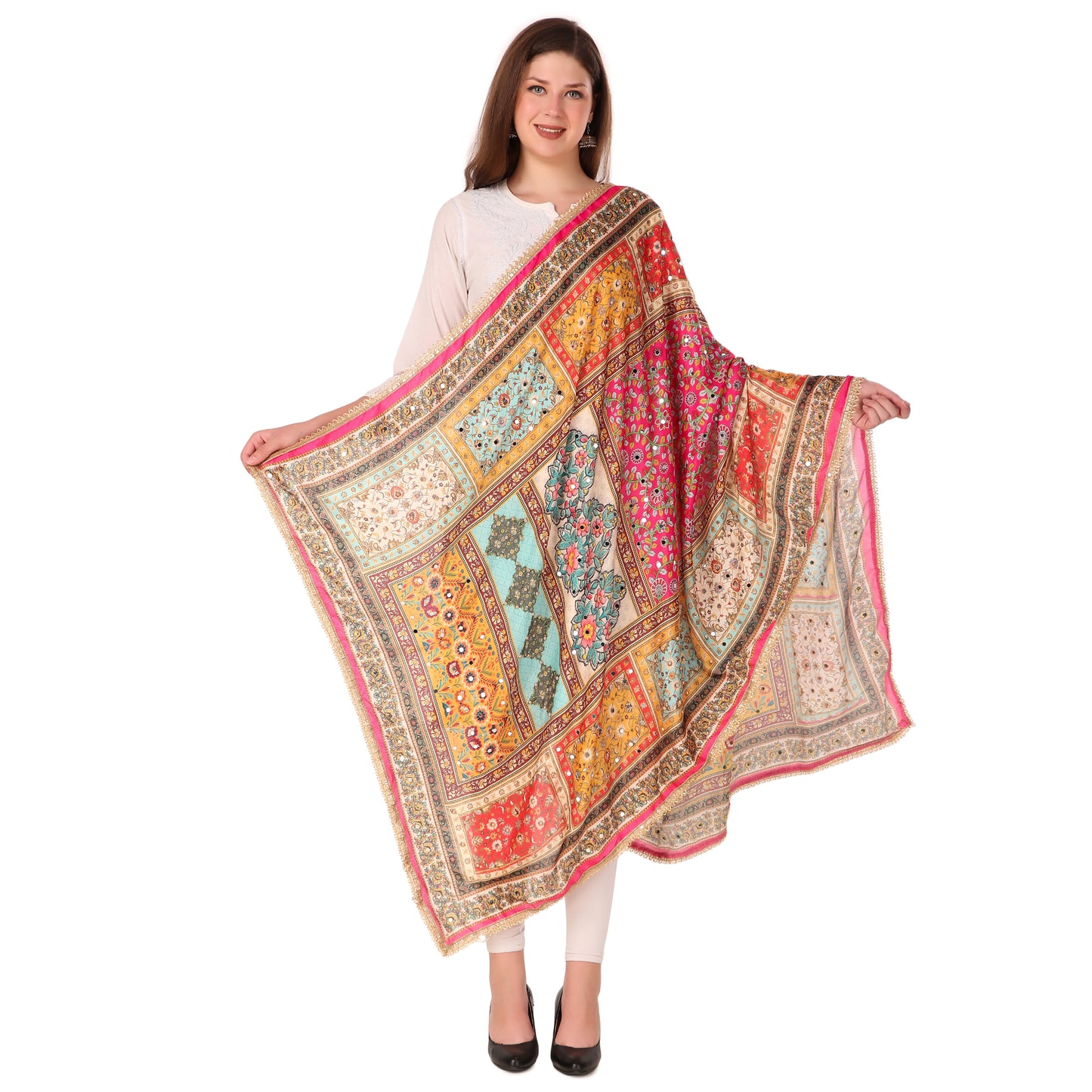 Women's Traditional Multicolor Pakistani Dupatta