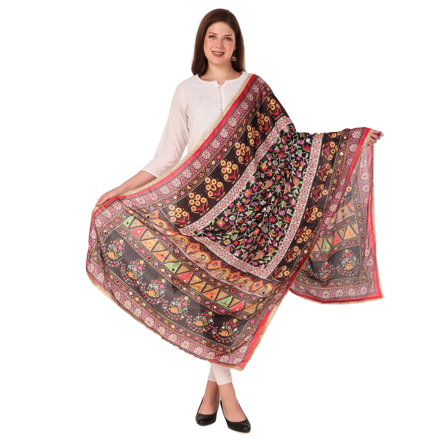 Women's Traditional Multicolor Pakistani Dupatta