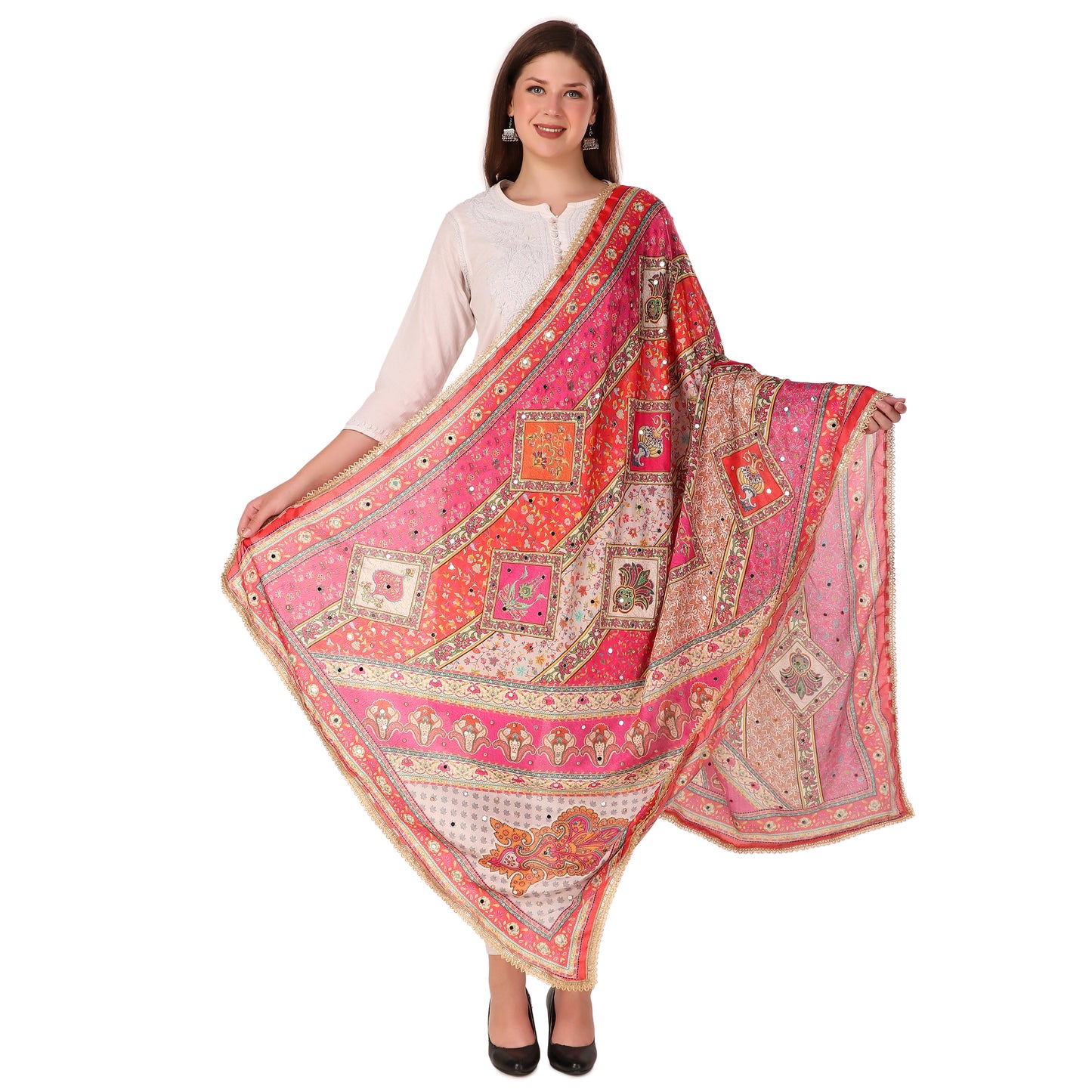 Women's Traditional Multicolor Pakistani Dupatta