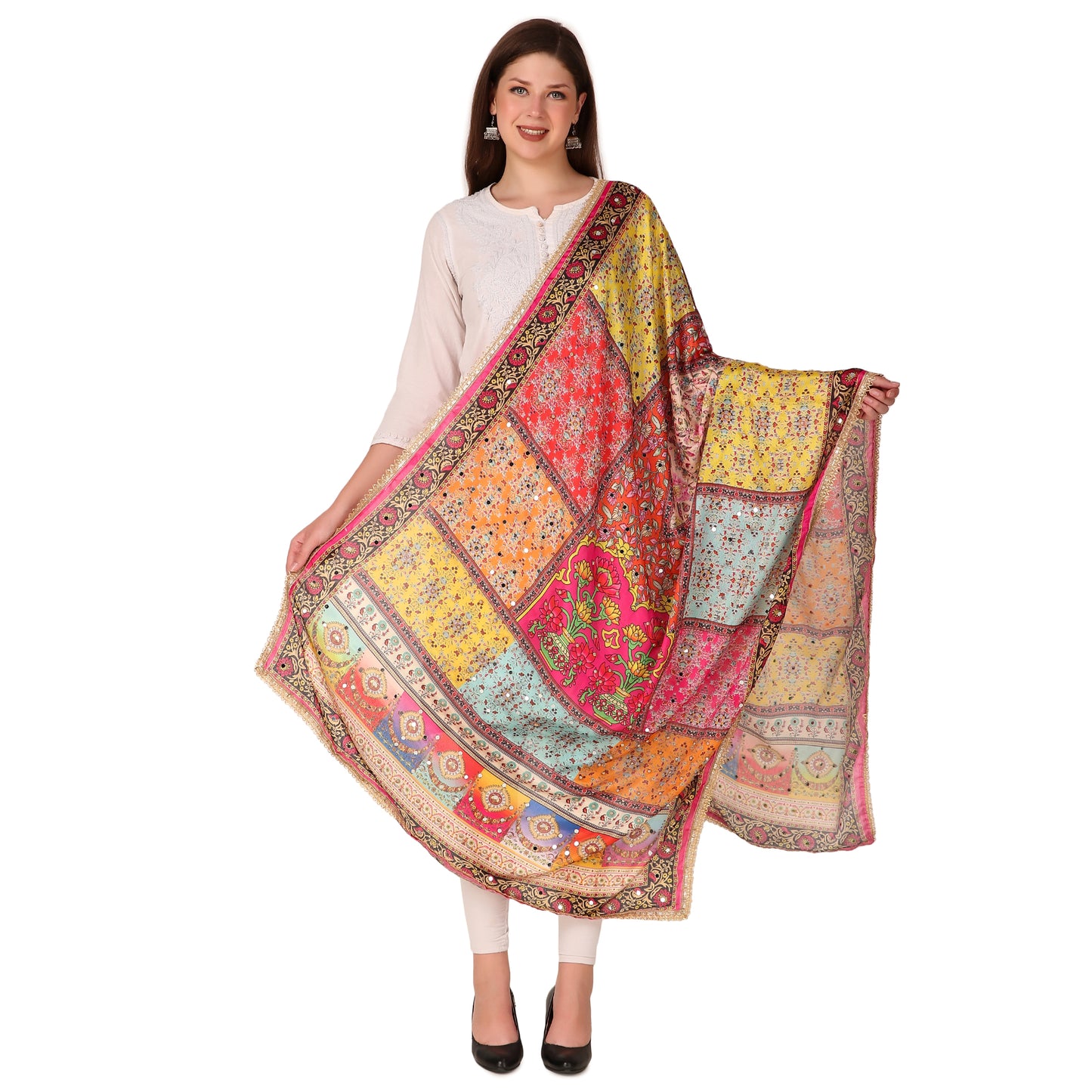 Women's Traditional Multicolor Pakistani Dupatta