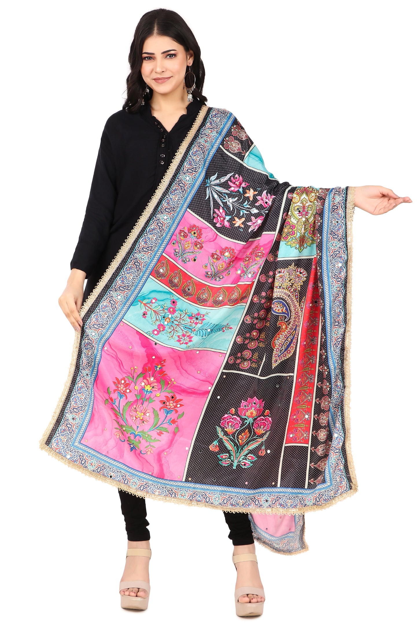 Women's Traditional Multicolor Pakistani Dupatta