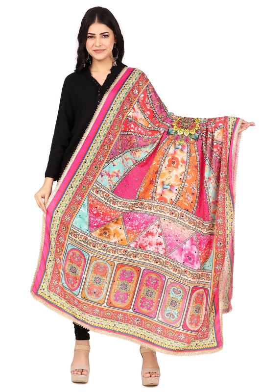 Women's Traditional Multicolor Pakistani Dupatta