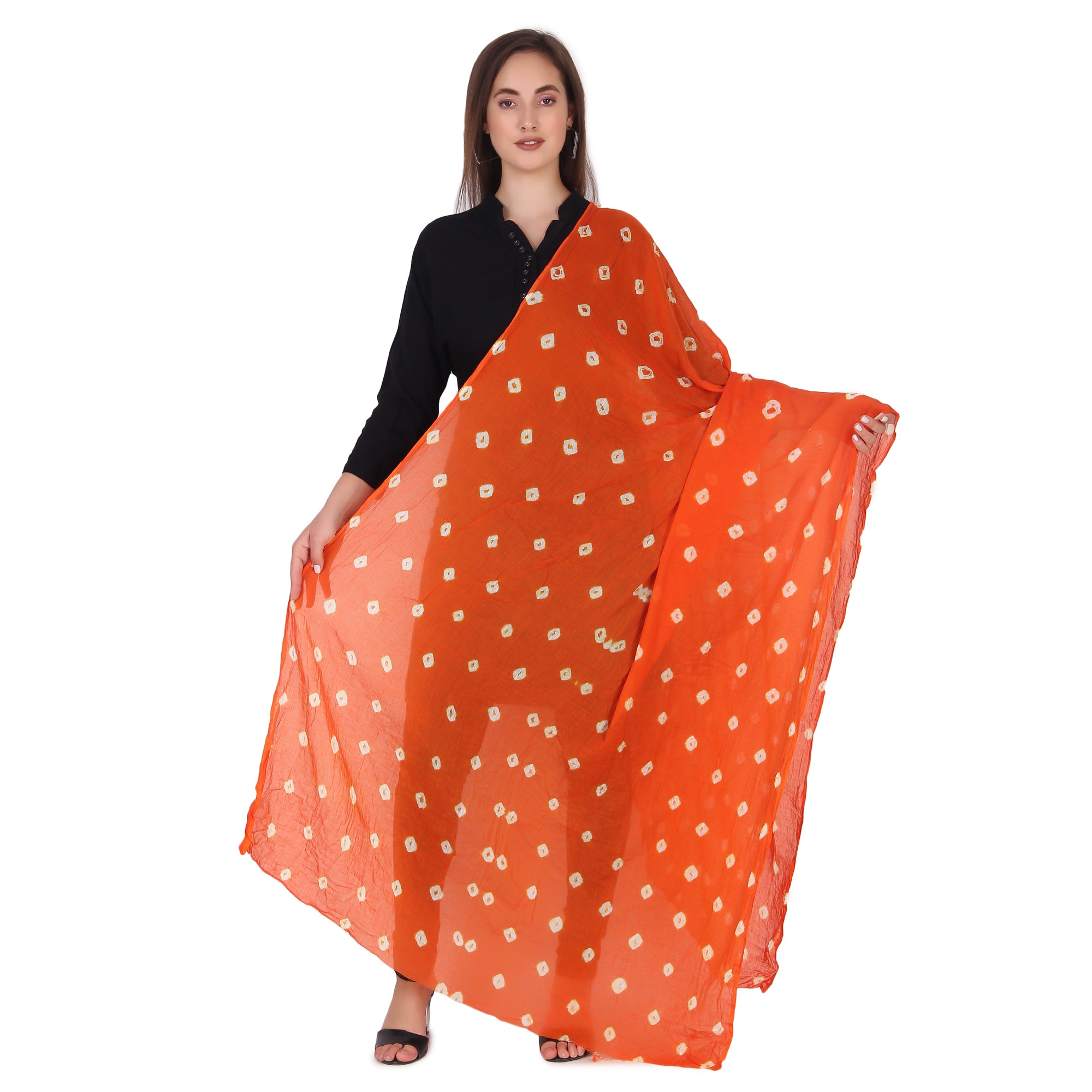 Pure Cotton Bandhani Bandhej Dupatta
