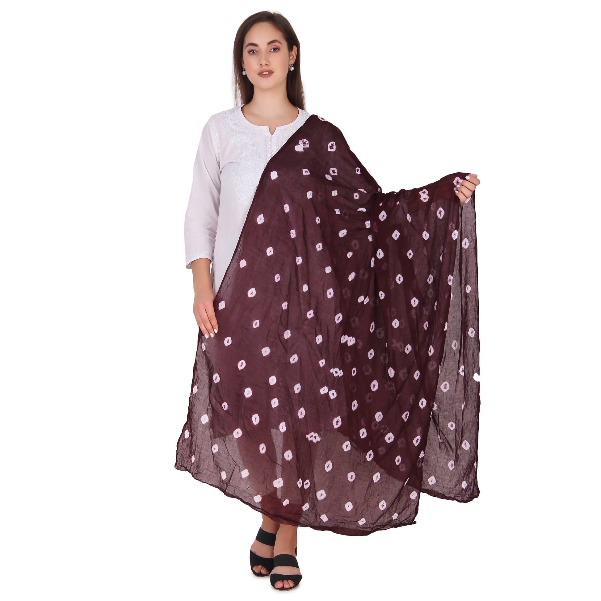 Pure Cotton Bandhani Bandhej Dupatta