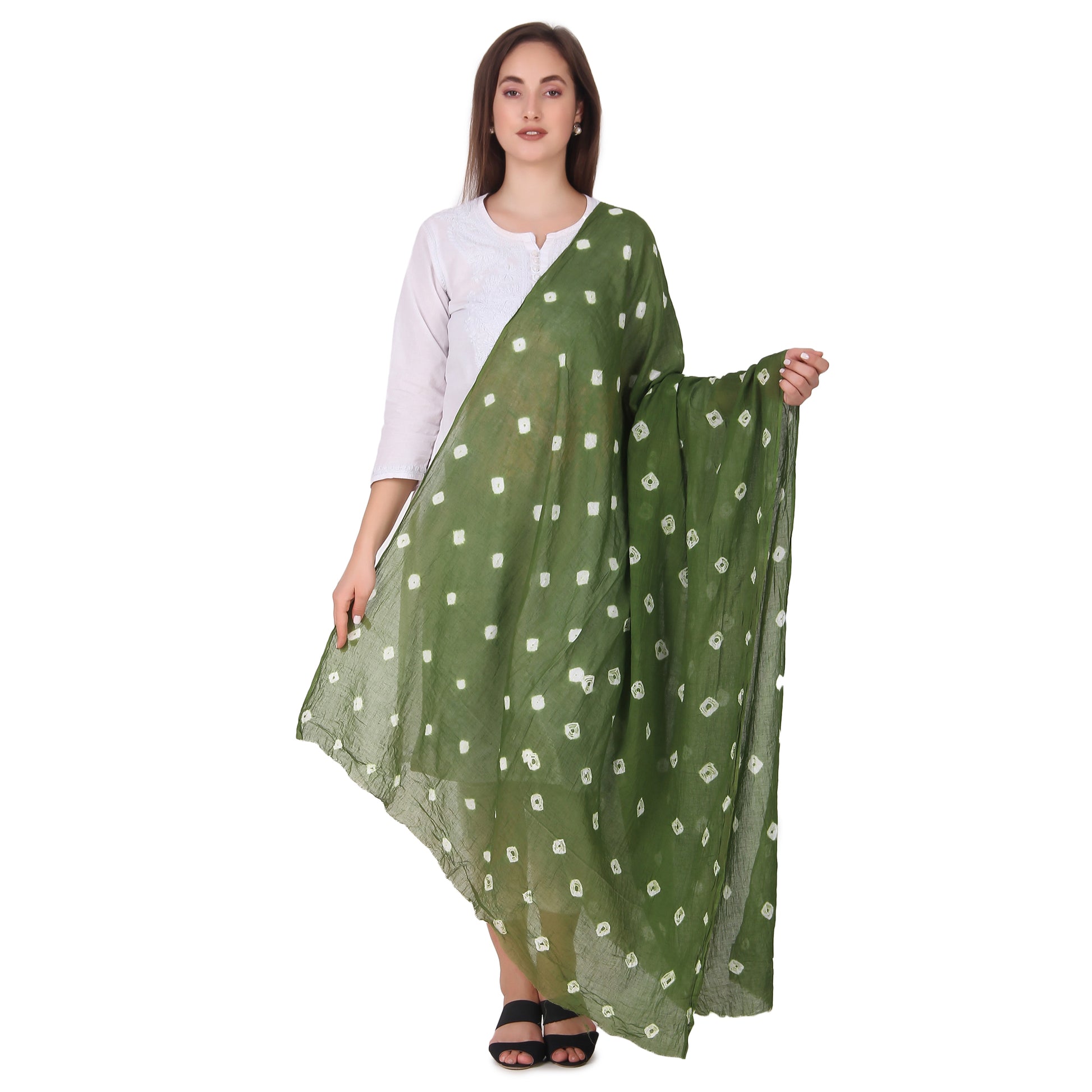 Pure Cotton Bandhani Bandhej Dupatta
