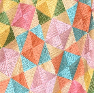 Multicolour Phulkari Dupatta with Geometric Embroidery